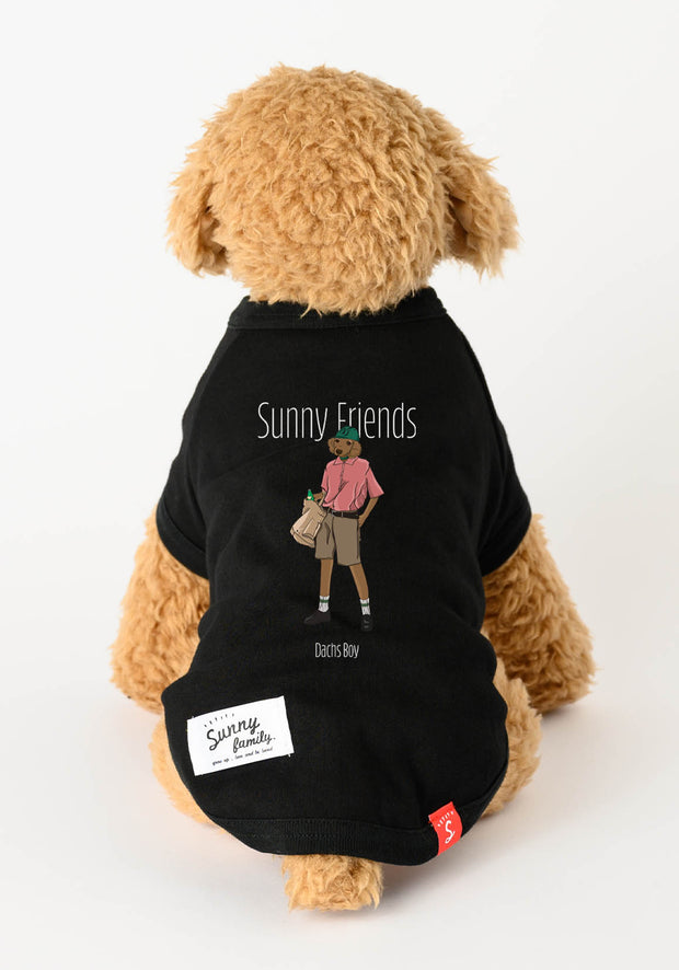 SunnyFriends Tシャツ／ミニチュアダックスBoy／犬服