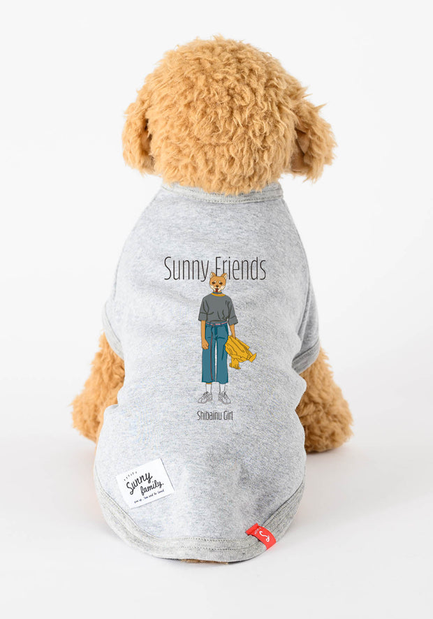 SunnyFriends Tシャツ／シバGirl／犬服