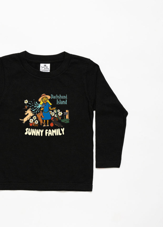 Love★Island ロングTシャツ／ミニチュアダックス／こども