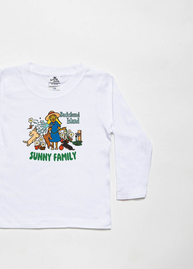 Love★Island ロングTシャツ／ミニチュアダックス／こども