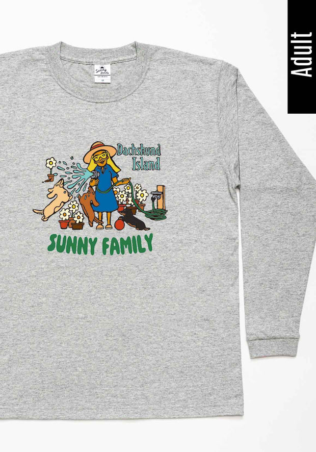 Love★Island ロングTシャツ／ミニチュアダックス／おとな