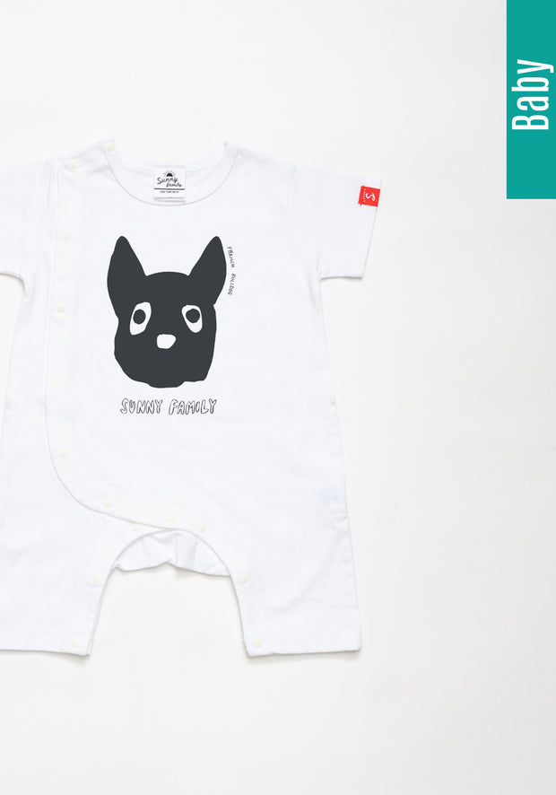 famdogTシャツ／フレンチブルドッグ／ベビー用ロンパース（FS）