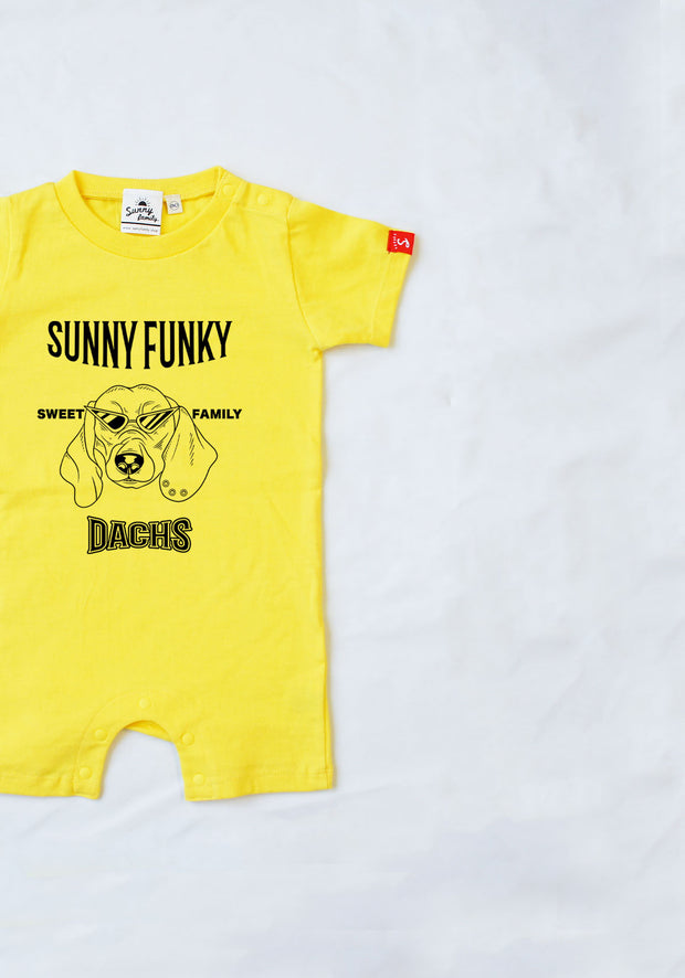 Sunny Funky Tシャツ／mono／ミニチュアダックス／ベビー用ロンパース