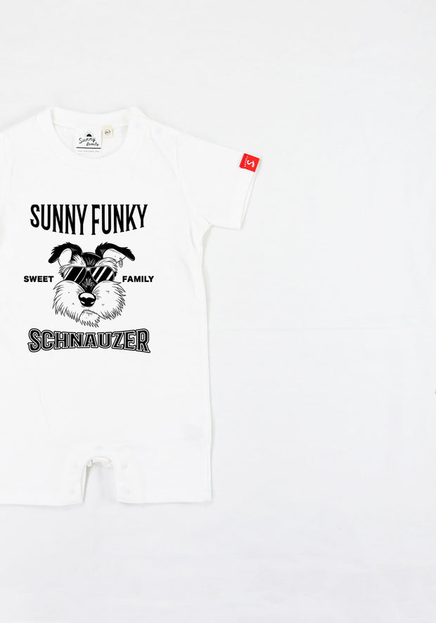 Sunny Funky Tシャツ／mono／ミニチュアシュナウザー／ベビー用ロンパース