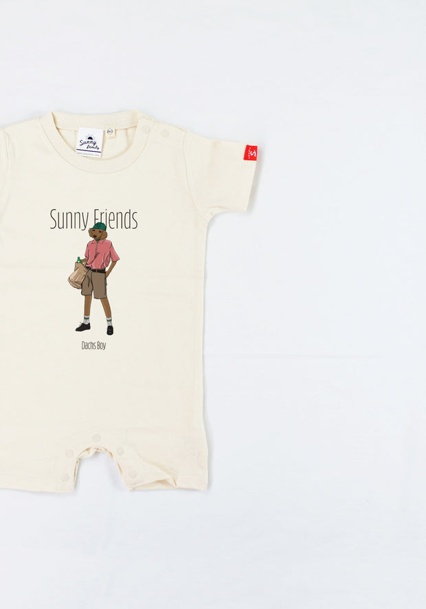 SunnyFriends Tシャツ／ミニチュアダックスBoy／ベビー用ロンパース