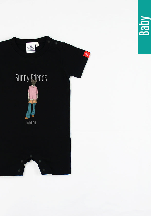 SunnyFriends Tシャツ／フレンチブルドッグGirl／ベビー用ロンパース