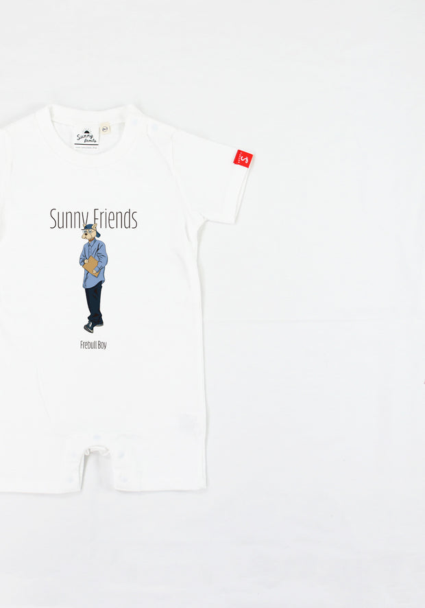 SunnyFriends Tシャツ／フレンチブルドッグBoy／ベビー用ロンパース