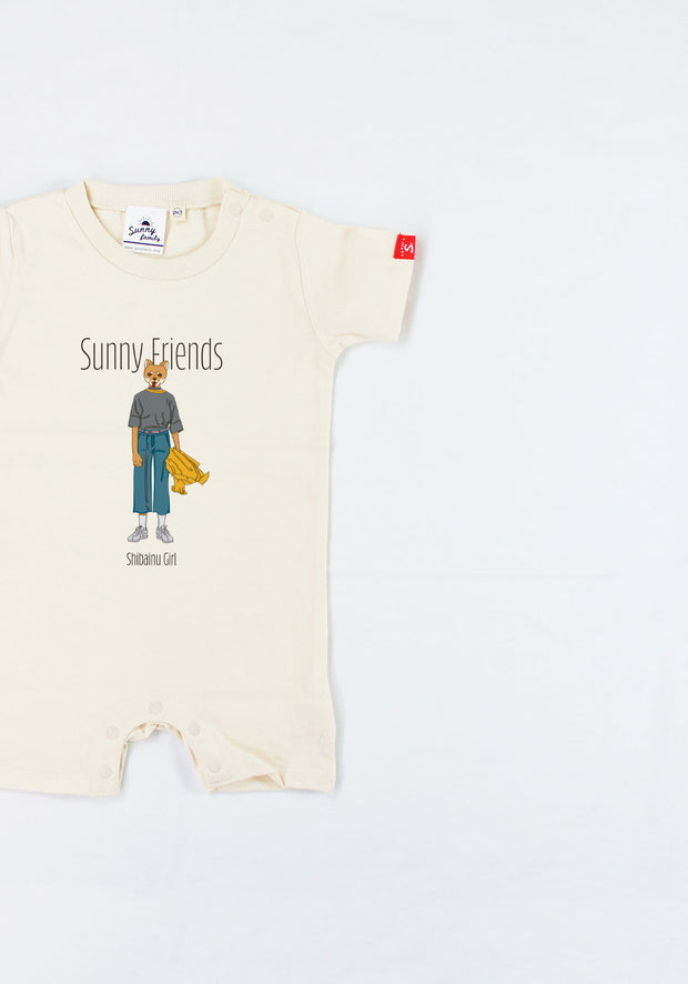 SunnyFriends Tシャツ／シバGirl／ベビー用ロンパース