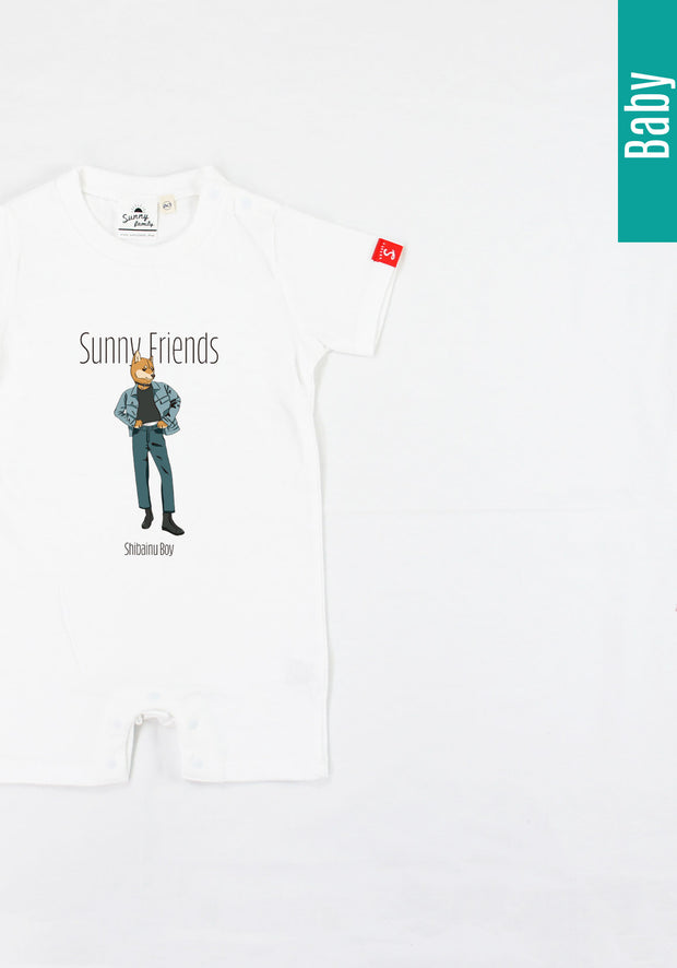 SunnyFriends Tシャツ／シバBoy／ベビー用ロンパース