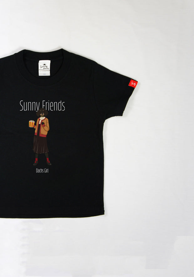 SunnyFriends Tシャツ／ミニチュアダックスGirl／こども