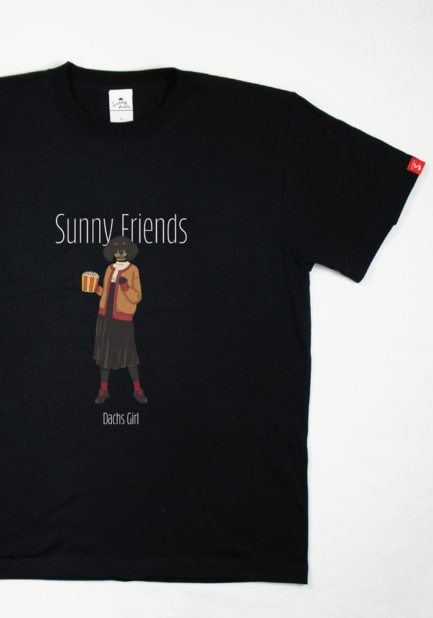 SunnyFriends Tシャツ／ミニチュアダックスGirl／おとな