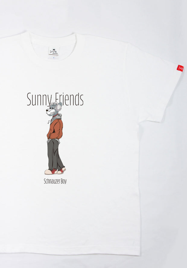 SunnyFriends Tシャツ／ミニチュアシュナウザーBoy／おとな
