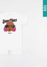 Sunny Funky Tシャツ／トイプードル／ベビー用ロンパース