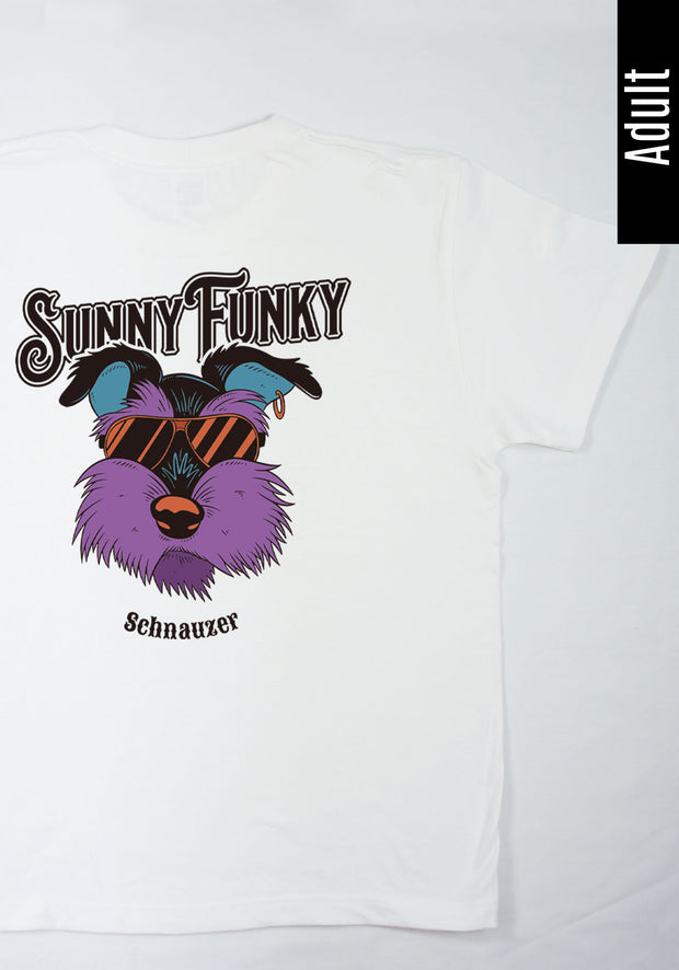 Sunny Funky Tシャツ／ミニチュアシュナウザー／おとな